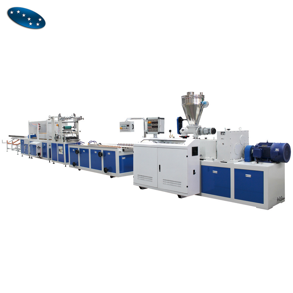 plastic pvc wpc one-step clear rubber profile extruder extrusion line machine