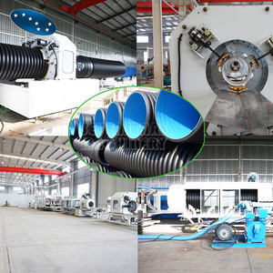 Corrugation Pipe Manufacture Machinery PE Double Wall Corrugated Pipe Production Extrusion Line HDPE DWC Pipe for sale