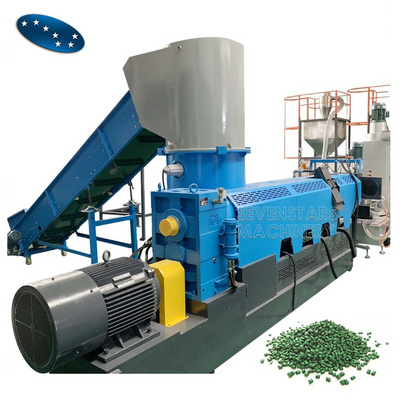 plastic pellet making extruder recycling  machine plastic film pellet granulator Twin screw extruder production