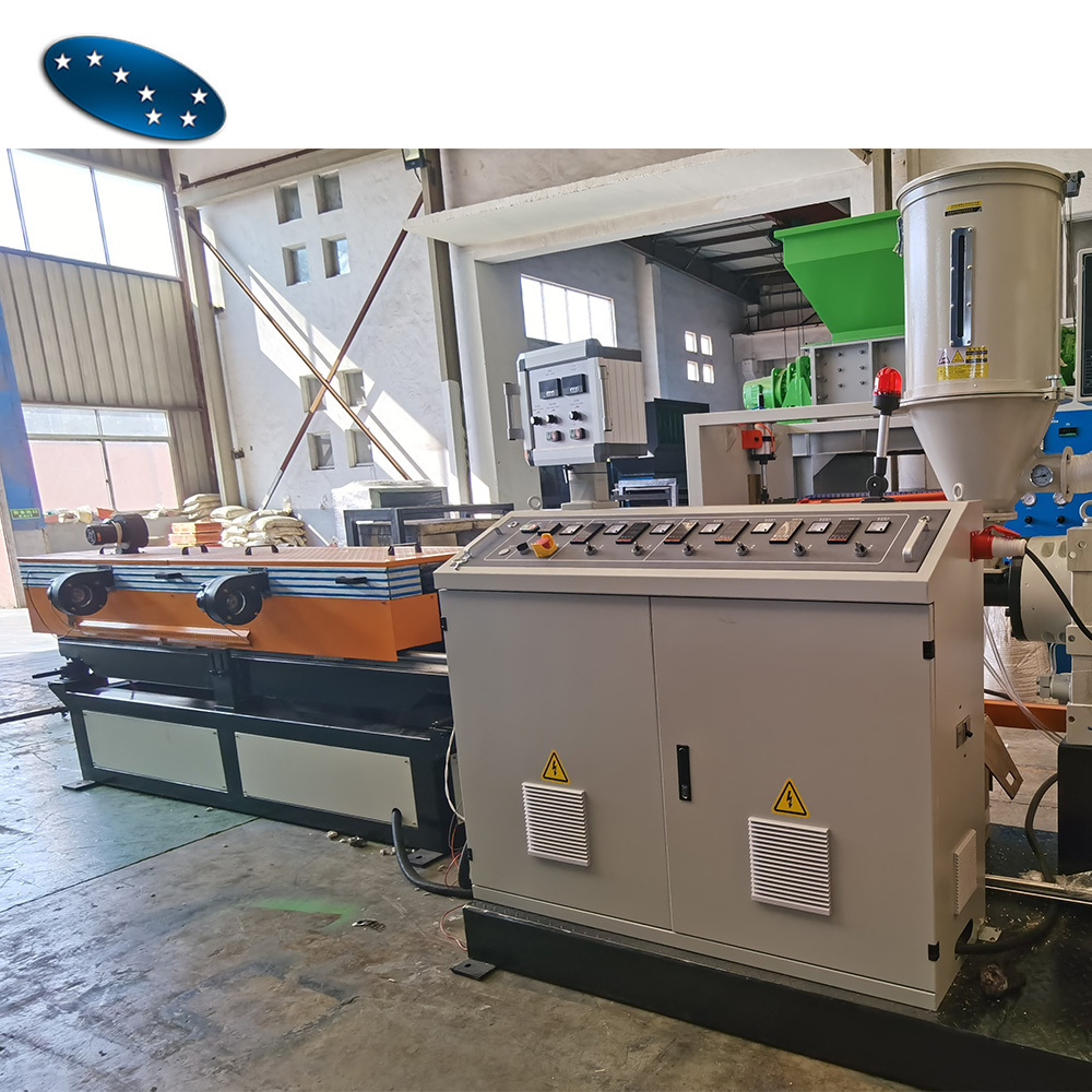 Plastic extrusion production line for PVC PP PE single wall corrugated pipe hose making machine