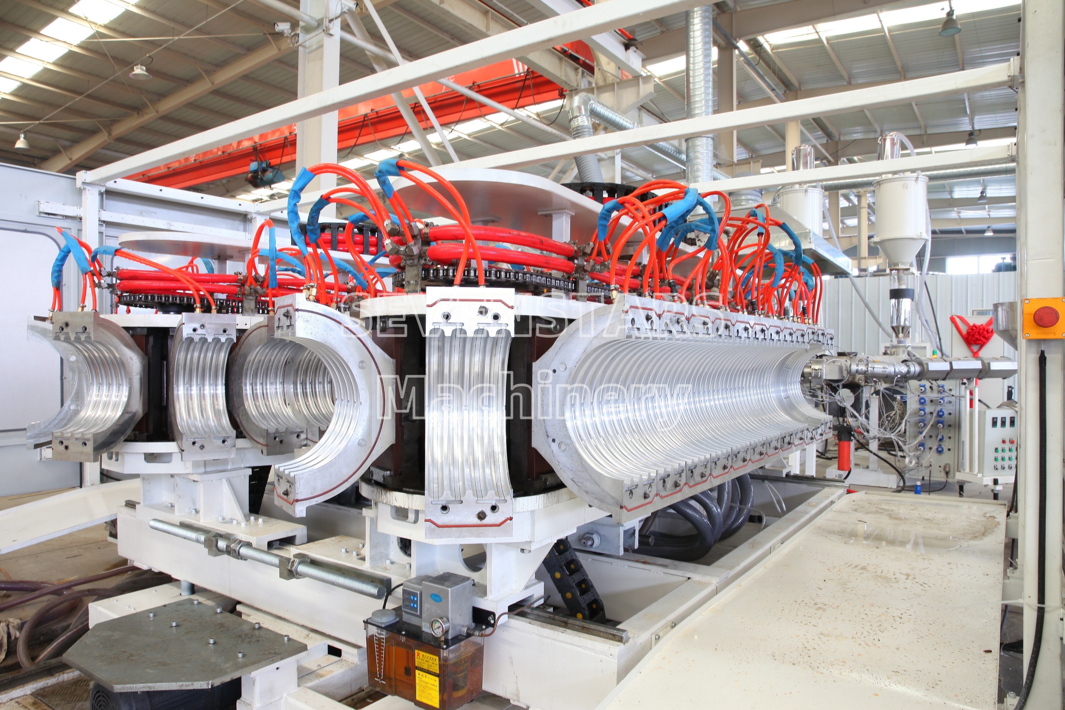 Corrugation Pipe Manufacture Machinery PE Double Wall Corrugated Pipe Production Extrusion Line HDPE DWC Pipe for sale