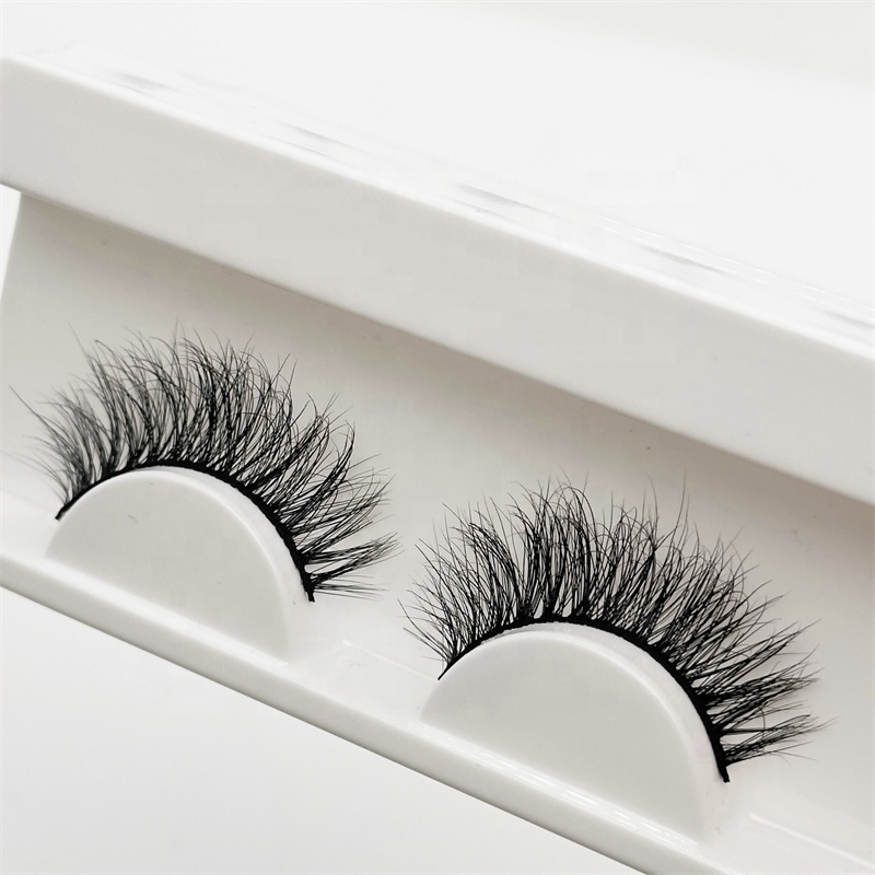 Sunland Handmade mink strip lashes small 15MM 18MM false eye lash half type short 3d mink eyelash eyelashes mink vendor