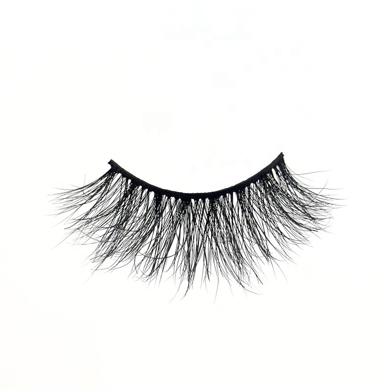 Sunland Handmade mink strip lashes small 15MM 18MM false eye lash half type short 3d mink eyelash eyelashes mink vendor