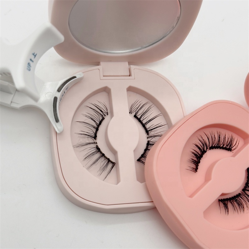 2024 Sunland  New Products  handmade no glue needed No Eyeliner False Eyelashes Soft Magnets Quantum Magnetic Lashes set