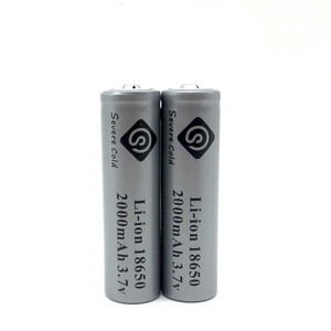 Severe Cold 2000mAh Battery Good Quality Rechargeable 3.7V Headlamp Flashlight Battery 18650 Battery with MSDS Report