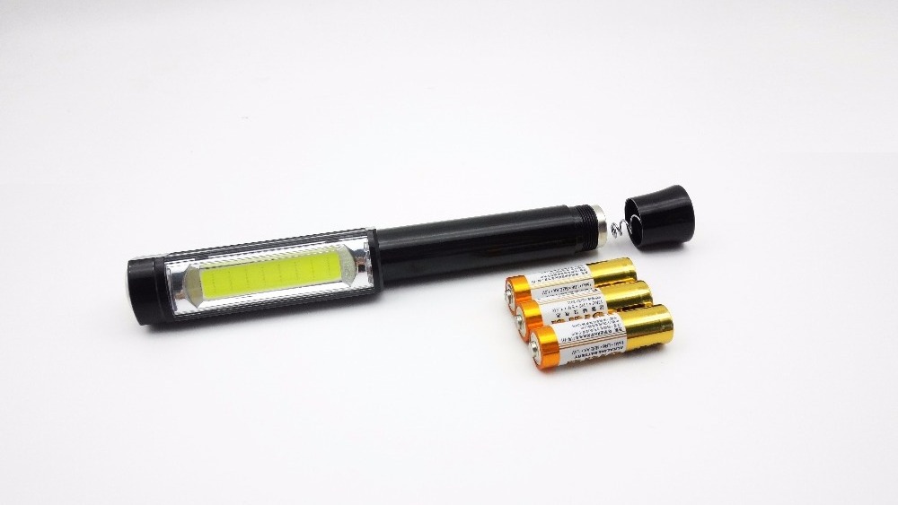 COB LED Mini Multifunction LED Light Work Hand Torch Flashlight With The Bottom Magnet Flashlight