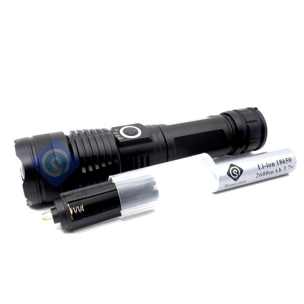 XHP50 Long-range Flashlight Aluminum Alloy Zoom Flashlight USB Charging Outdoor LED Flashlight