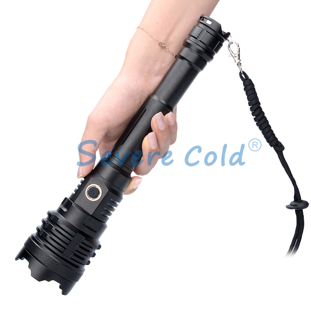 Zoomable Strobe LED Torch Flashlight 5800 Lumen USB Flashlight 50W Hunting Tactical Flashlight