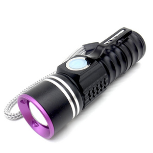 Mini USB Rechargeable Flashlight Outdoor Camping Flash Light Zoom LED Torch Emergency Flashlight