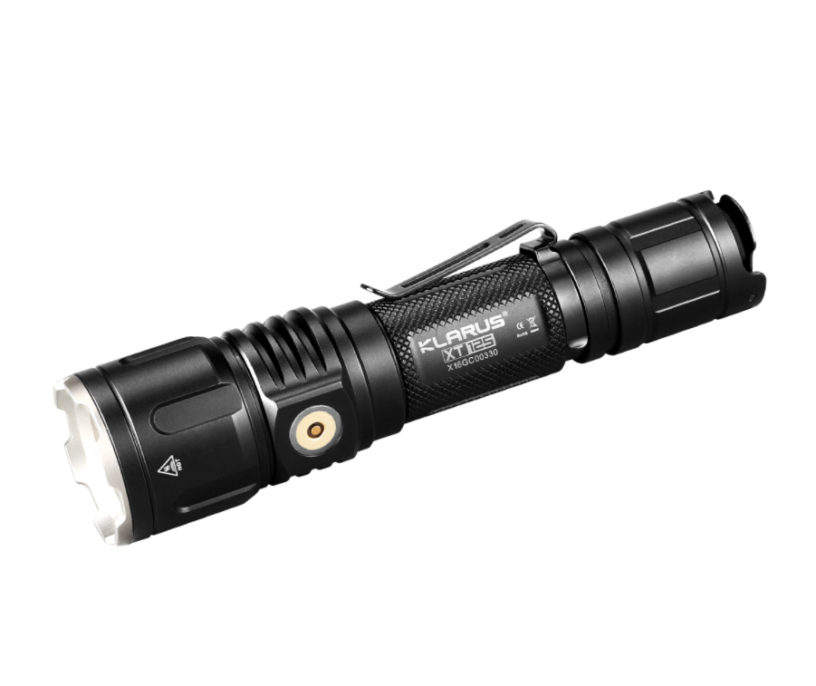 KLARUS XT12S Tactical LED Flashlight 1600 Lumen XHP35 HI D4 LED Torch with USB Charge 3600mAh 18650 Battery for Hunting