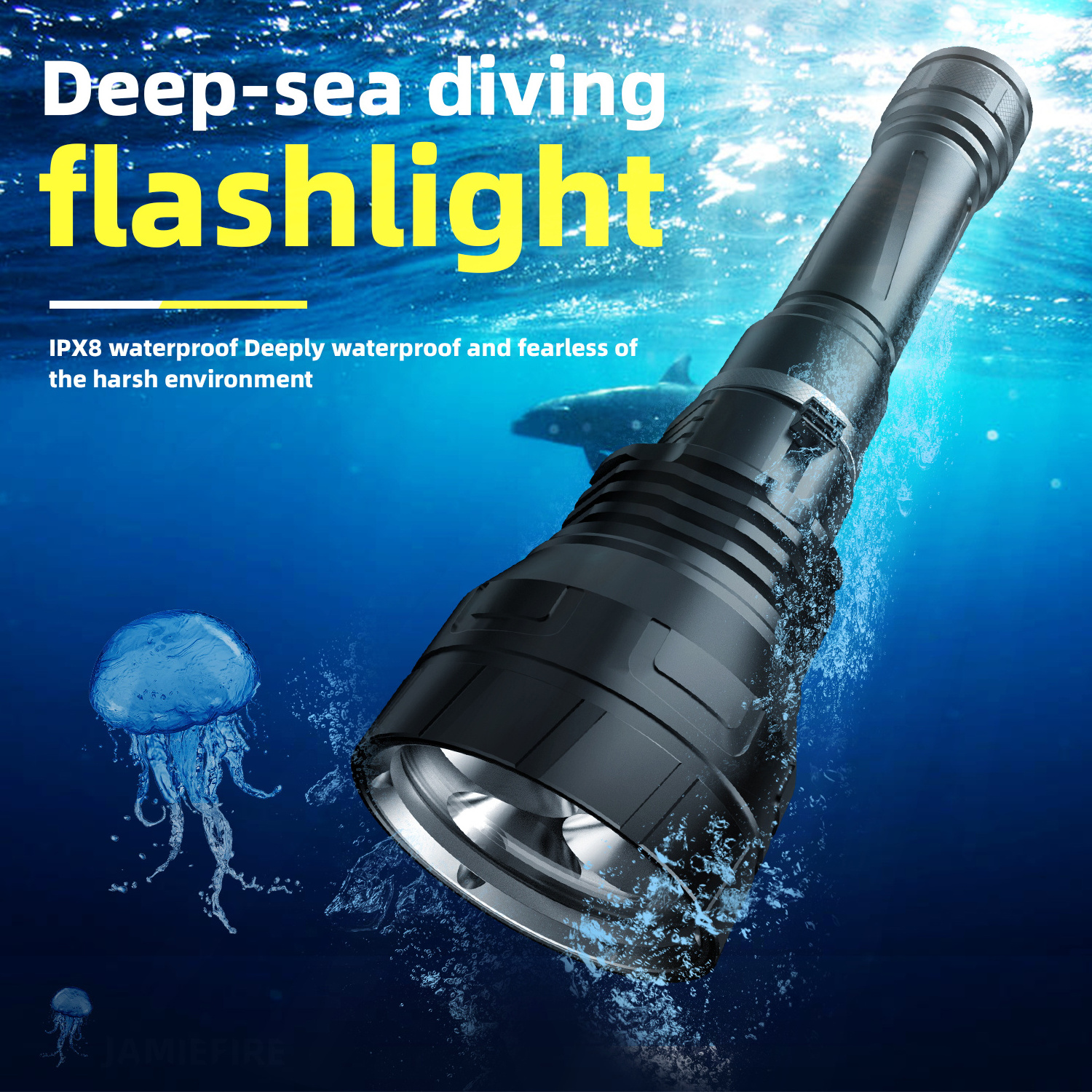 High Power Diving Flashlight Underwater Professional Diving Flashlight Scuba Diving Flashlight