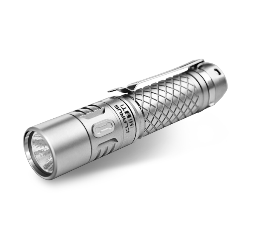 KLARUS Mi7 Ti XP-L 700 Lumens IPX-8 Rating Small and Lightweight for Everyday Carry LED Flashlight by AA x 1 Battery