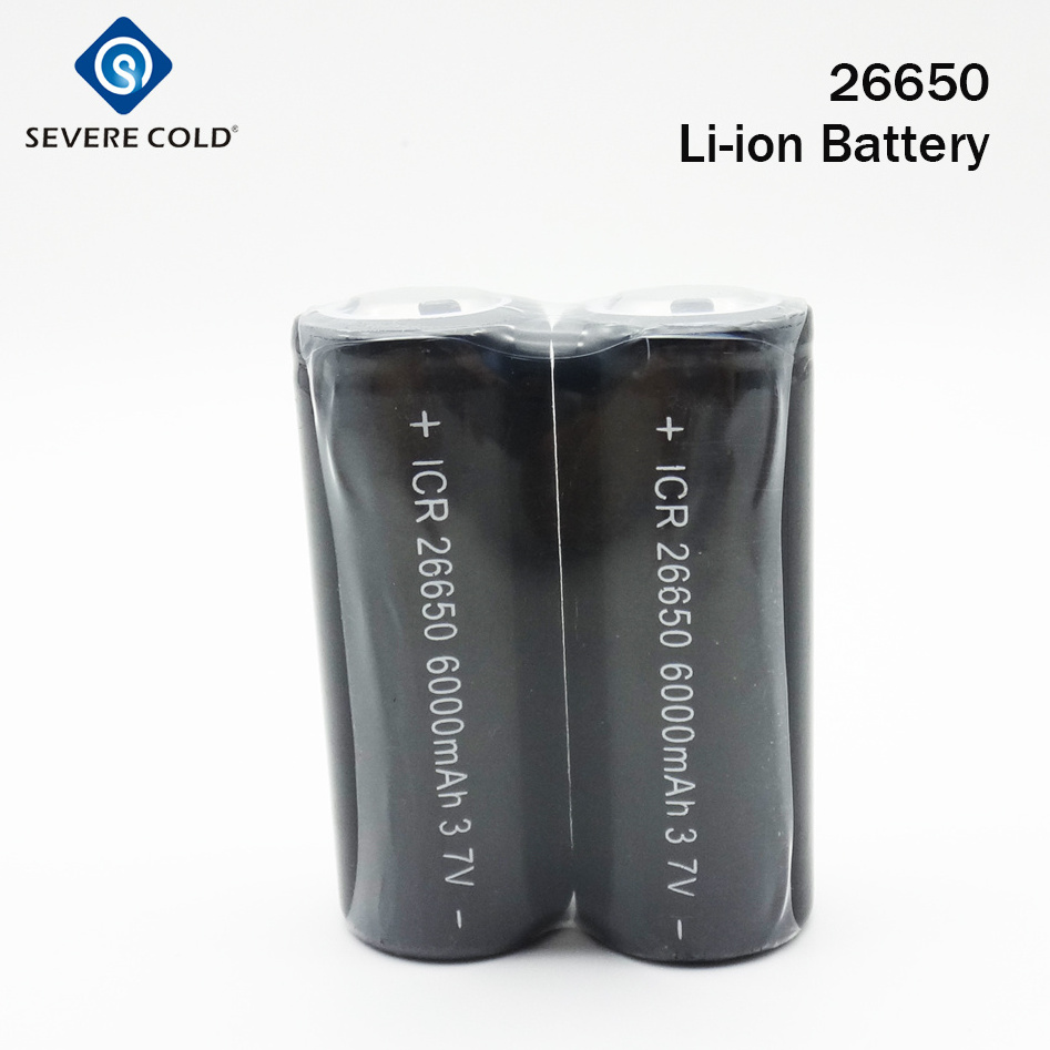 Li-ion 26650 Battery Rechargeable 6000mAh 3.7v Lithium Rechargeable Batteries for Flashlight Vapor