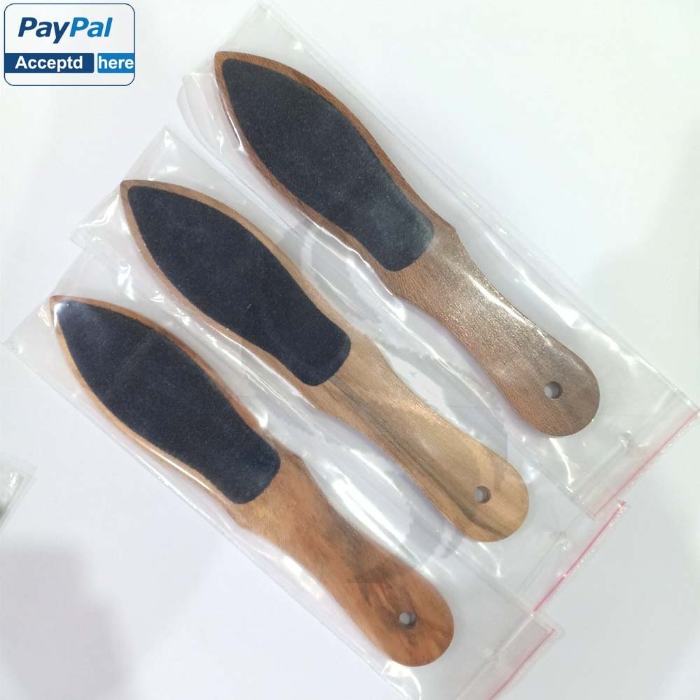 double side plastic handle pedicure sandpaper foot file foot care foot dead rough skin callus remover