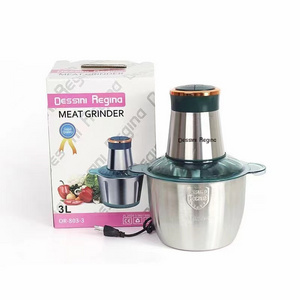 3L Multifunction Stainless Steel Household Electric Meat Grinder Homemade Large Meat Grinder Vegetable Chopper