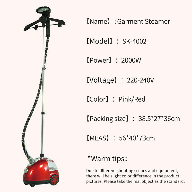 2000W 1.6L Big Water Household Garment Steamer Handheld Home Vertical Garment Steamer