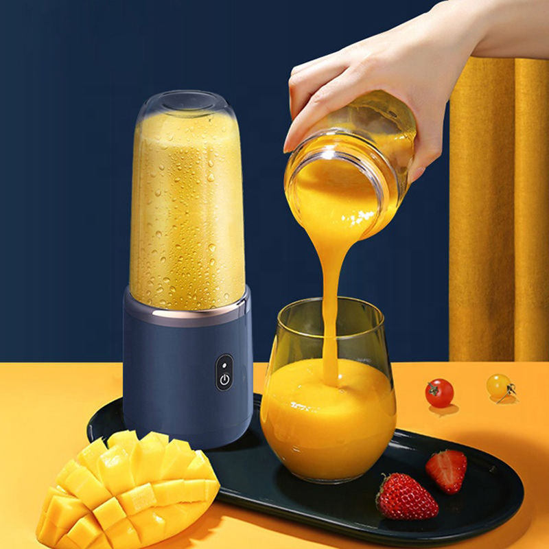 6 Blades Double Cup Mini Portable Juicers Electric Mixer Fruit Smoothie Blender for Machine Food Processor Maker Juice Extractor