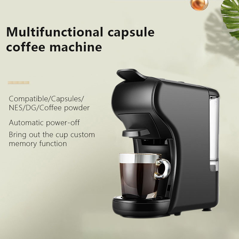 3 In 1 0.6l Portable Black Espress Commercial Moka Capsule Coffee Maker Machine