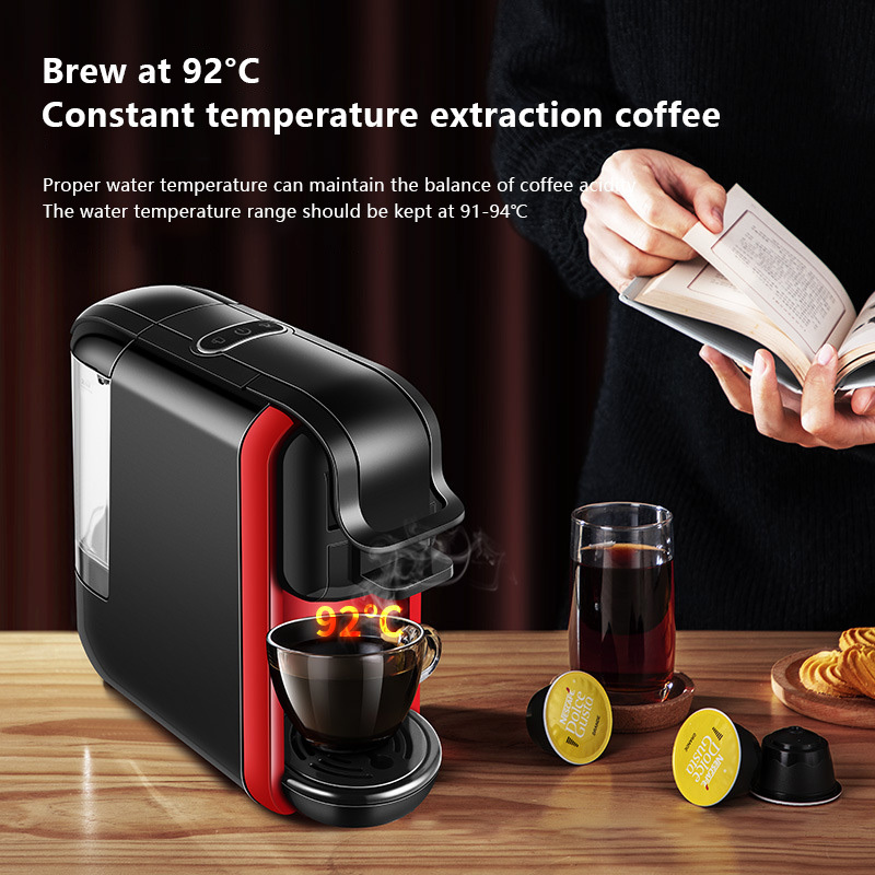 Portable Black Espresso Commercial Electric One Touch American Siphon Capsule Coffee Maker Machine