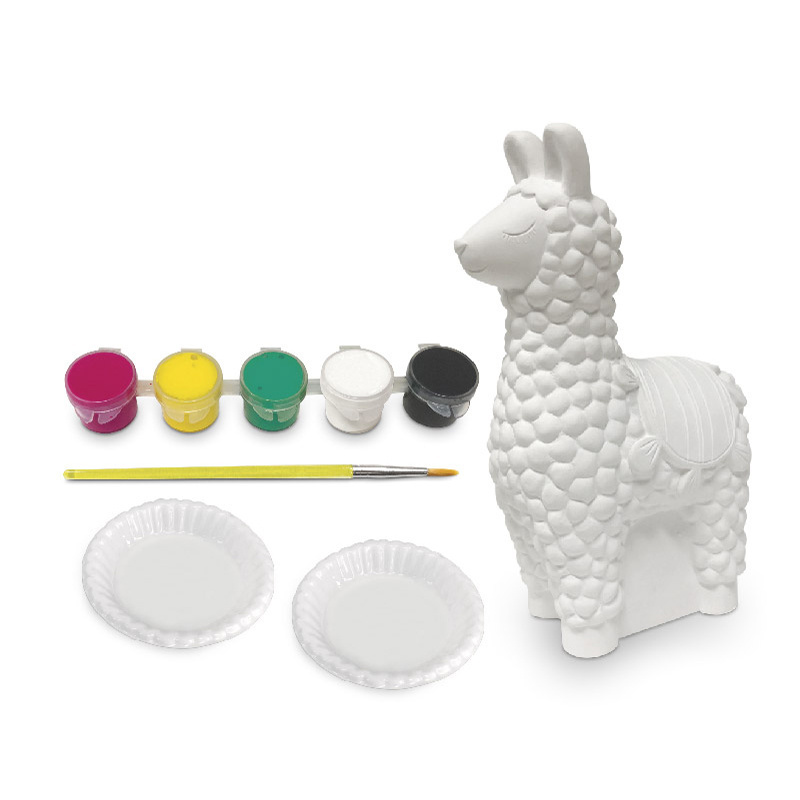 DIY cartoon Alpaca Plaster painting make it own drawing toys kit educational kids arts and crafts supplies sets for kids