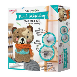 New DIY amigurumi Bear Creative stuffed toys Fabric Punch Needle Kit handmade crochet mini bear doll crochet kit for beginners