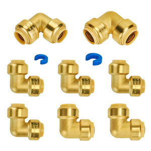 1/2" Elbow Push Fit 90 Degree Elbow No Lead Brass Plumbing Fitting