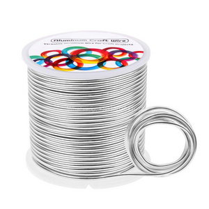 Silver 2mm 12 Gauge Aluminum Wire Metal Armature Wire Bendable Sculpting Crafts Wire for Wreath Making Jewelry