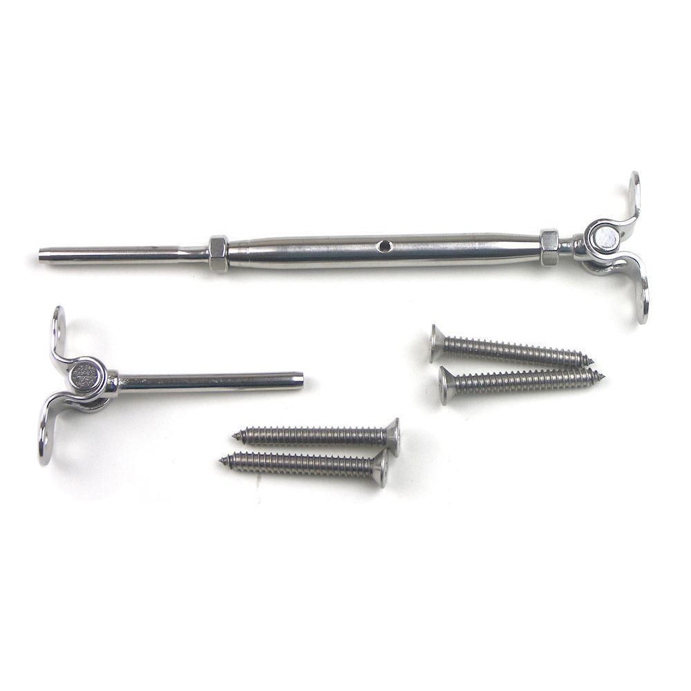 Metal Cable Railing Kit 316 Stainless Steel Swage Threaded Stud Tension End Fitting Terminal Flat