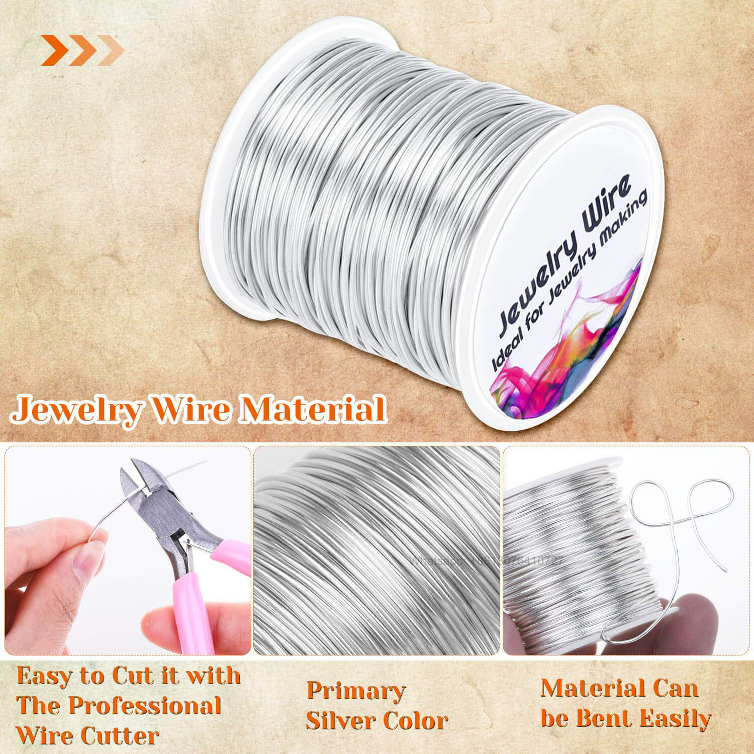 Silver 20 Gauge Jewelry Wire Craft Wire Tarnish Resistant Copper Beading Wire for Jewelry Making Supplies and Crafting