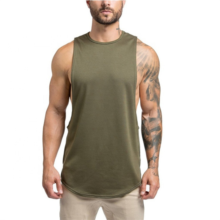 Factory custom wholesale men's ribbed tank top 100% polyester cheaper blank gym tank top men plain black white top tanks for men