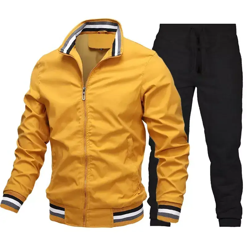 Custom Men Sportswear Jogging Track Suits Zip Up Mens Training Joggers Polyester Wind Breaker Nylon Tracksuit