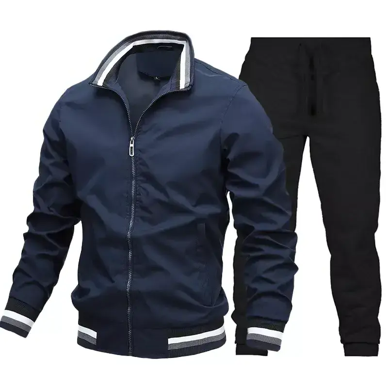 Custom Men Sportswear Jogging Track Suits Zip Up Mens Training Joggers Polyester Wind Breaker Nylon Tracksuit