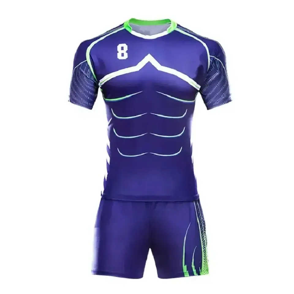 Rugby Uniform 100% Polyester Professional Sports Rugby Jersey Quick-drying And Breathable Rugby Uniform