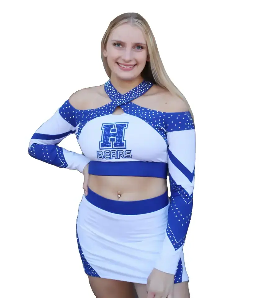 Cheer Leading Costume Sleeveless Cheerleader Uniform Women Custom Oem Odm Designs Cheerleading Uniforms