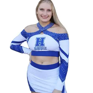 Cheer Leading Costume Sleeveless Cheerleader Uniform Women Custom Oem Odm Designs Cheerleading Uniforms