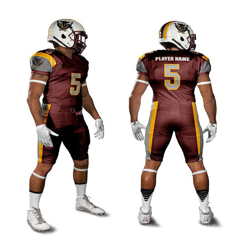 Top Quality American Youth Football Uniforms For Training Wear high quality stitched American football uniforms