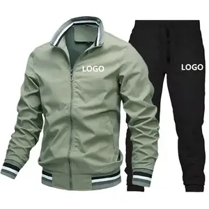 Custom Men Sportswear Jogging Track Suits Zip Up Mens Training Joggers Polyester Wind Breaker Nylon Tracksuit