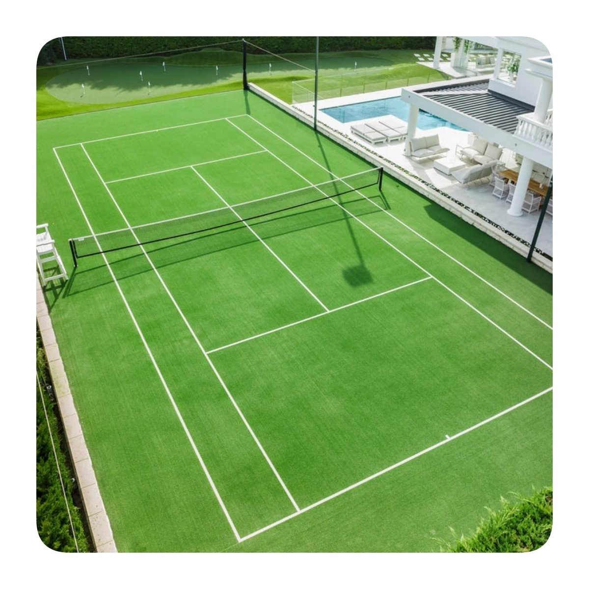 12mm 13mm  15mm Premium Quality Custom Blue Durable Outdoor Artificial Grass Padel Tennis Court