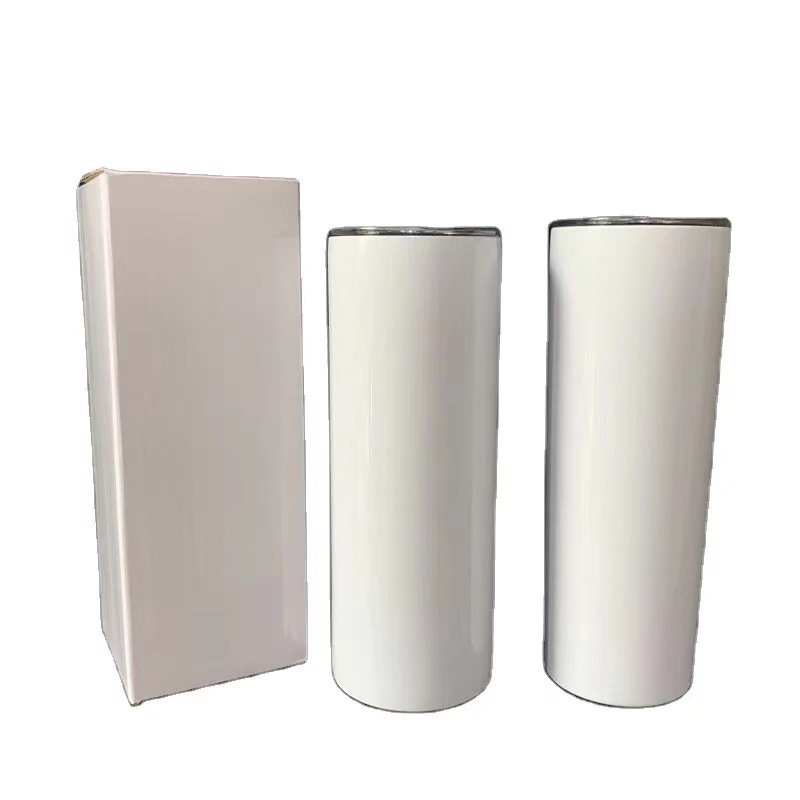 Customized double layer stainless steel straw cup thermal transfer coating insulation milk tea cup