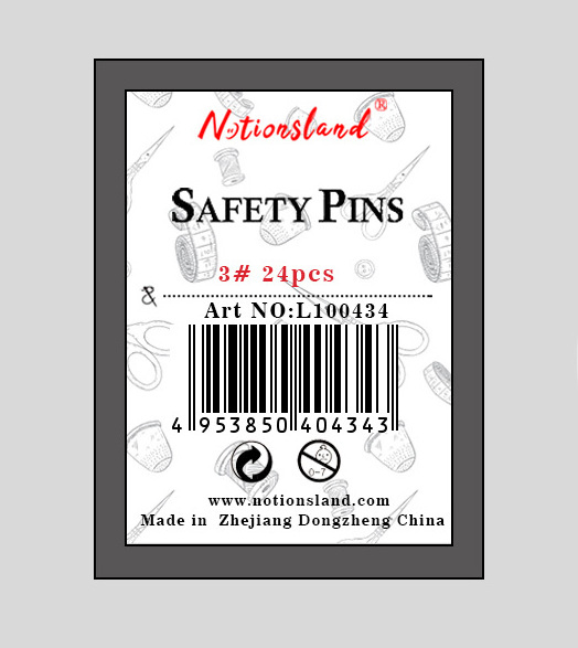 24pcs size 3 big stainless steel garment safety pins