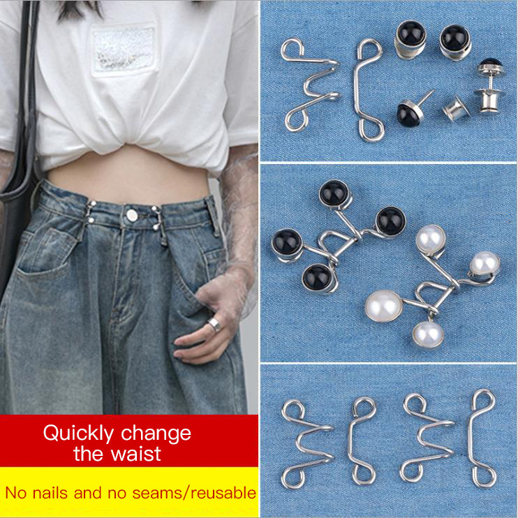 Nail-free Button Extenders Invisible Metal Button Extender Denim Adjustment Hidden Jean Button Extender