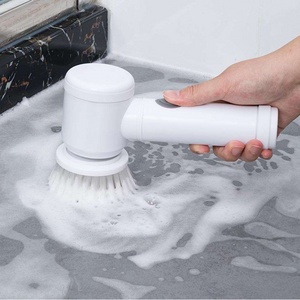 Electric Spin Scrubber Electric Cleaning Brush Cordless Power Scrubber with 5 Replaceable Brush Heads Handheld Power