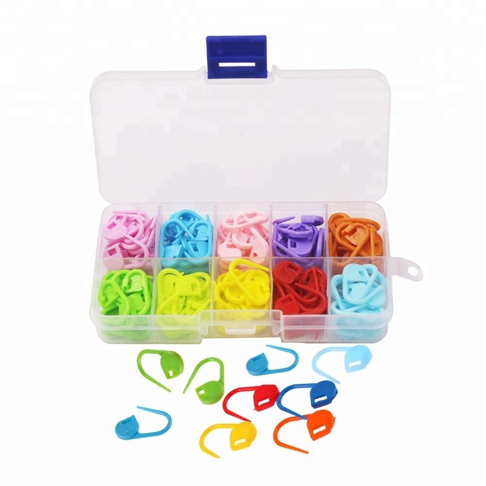 Knitting Stitch Counter Mix Multi-Colored Stitch Needle Clip Safety Pins For Knitting and Baby's Clothing Usage