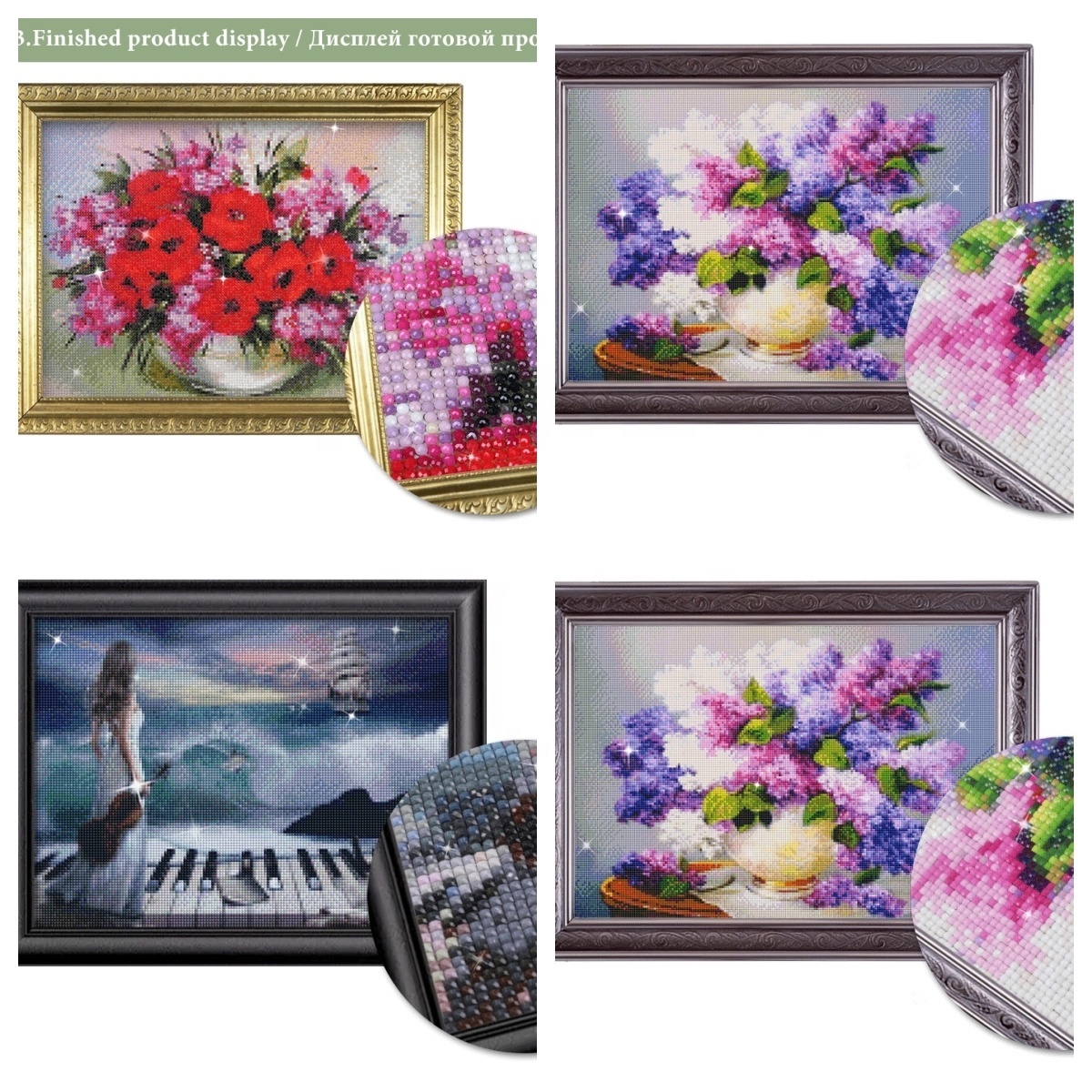 2023 wholesale custom diy Wall Painting Canvas 5d diamond painting kit on canvas home decor famous paintings adults