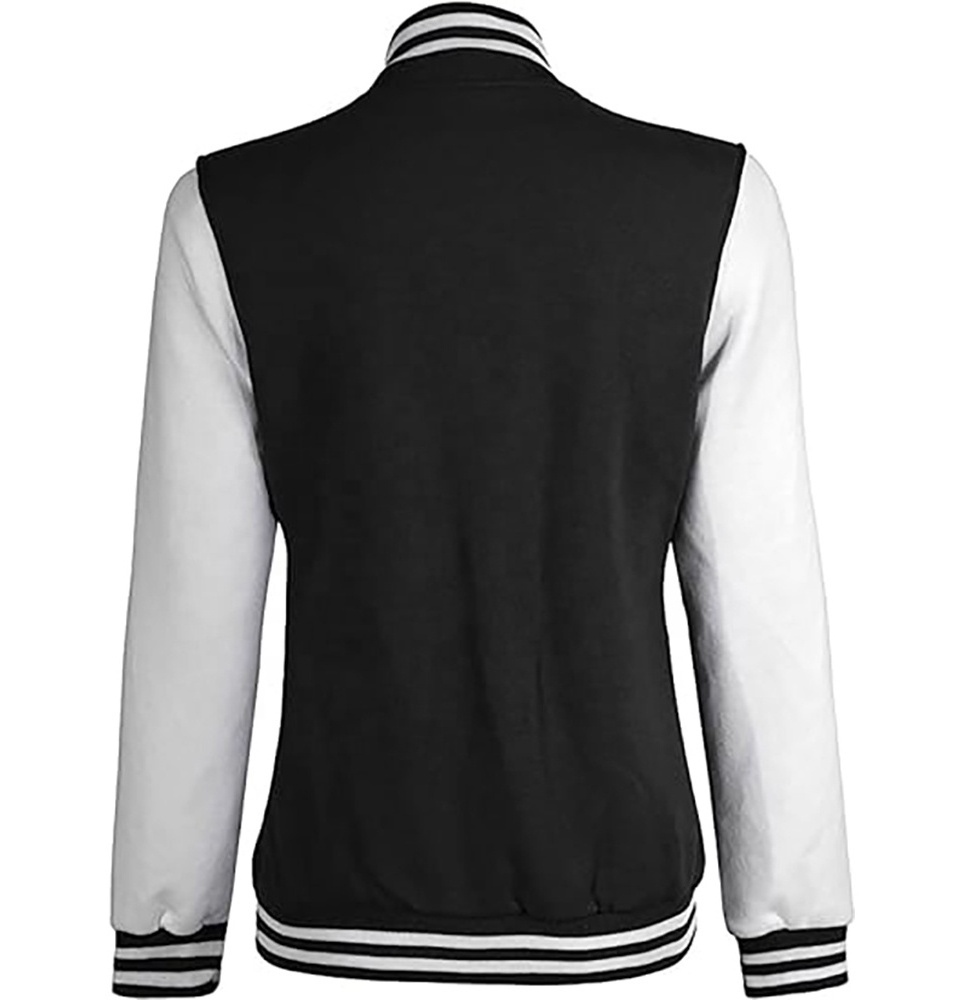 Breathable 2022 Cropped Varsity Letterman Jacket  Women Varsity Jacket Long Sleeve Cropped Baseball Jacket