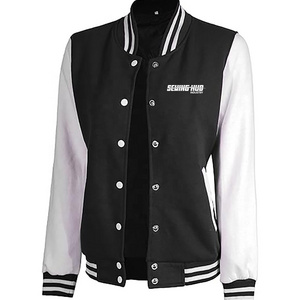 Breathable 2022 Cropped Varsity Letterman Jacket  Women Varsity Jacket Long Sleeve Cropped Baseball Jacket