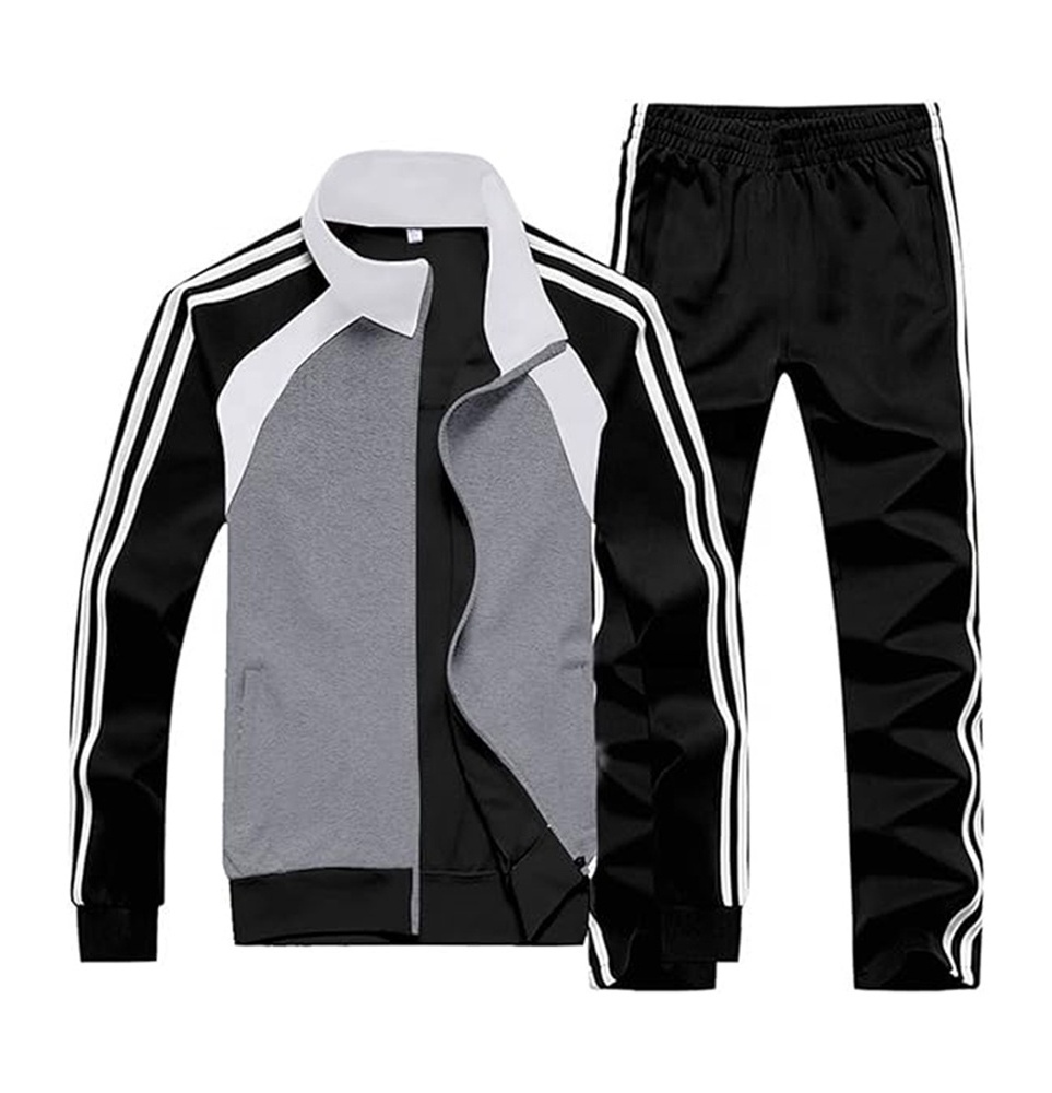 2023 Hot Style Hoodie Strap Patchwork Color Two Piece Tracksuit Sports Wear Men Set Sehe Fashion