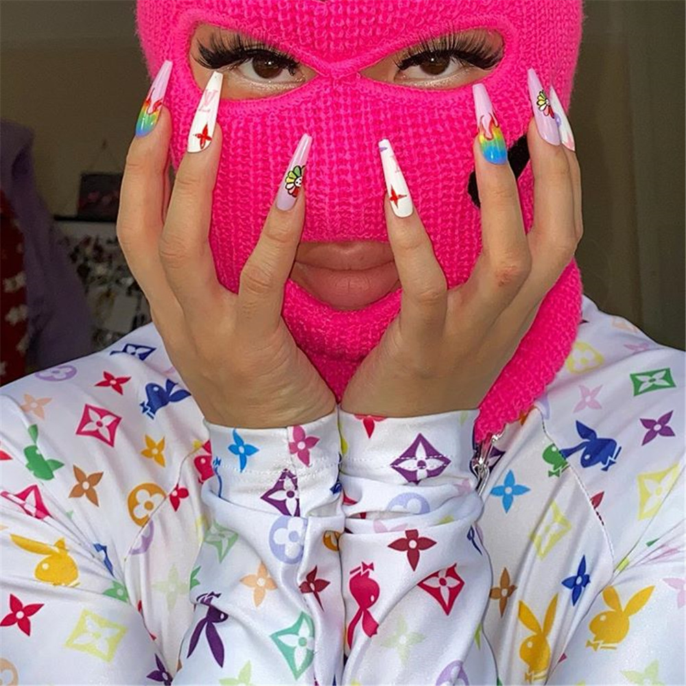 Manufacturers Ready to Ship Variety of Colors Plain Full Face Cover Balaclava Blank knitted Ski Mask Wholesale