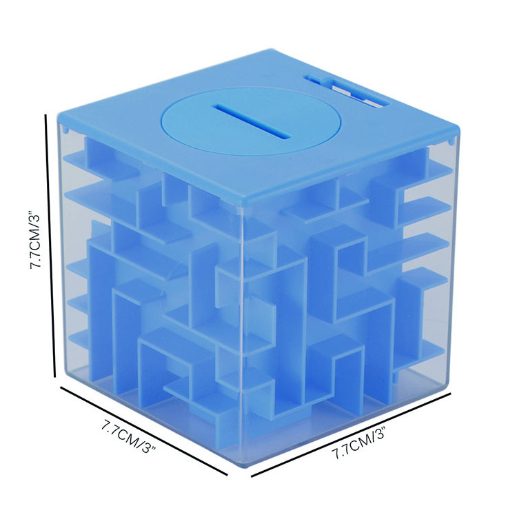 Kid 3D Cube Puzzle Maze Money Maze Coin Box Cube Puzzle Saving Piggy Bank Brain Storm Game Kid Toy Gift