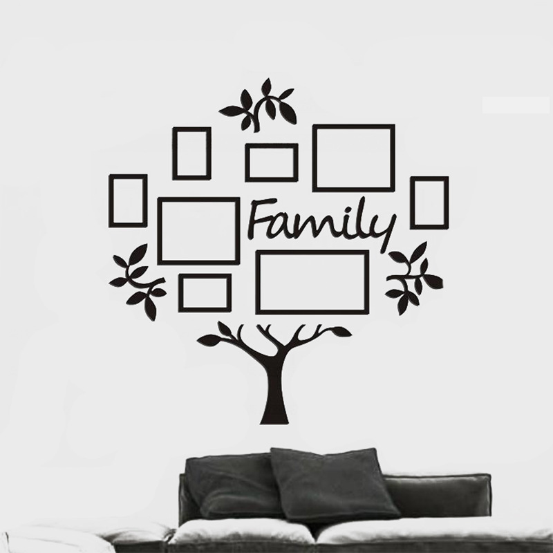 Creative background 3d three-dimensional acrylic wall stickers living room bedroom sofa office photo tree wall decor